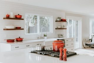 Photo Colorful kitchen backsplash